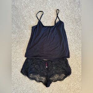 Adore Me black Lace Pajama Set